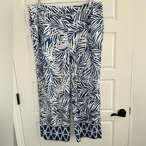 Belle Beach by Kim Gravel Women's Pants Cabana Knit Seascape Blue Size 2X